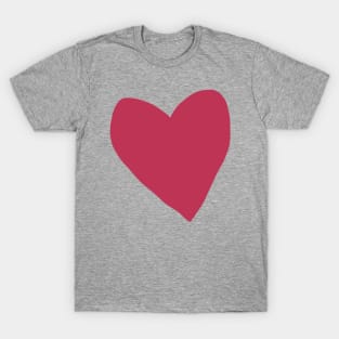 Viva Magenta Heart Love for Valentines Day Graphic T-Shirt